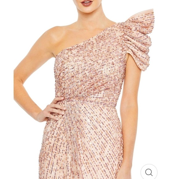 Mac Duggal Light Pink Puff One Shoulder Gown Style #5622 - Picture 2 of 16